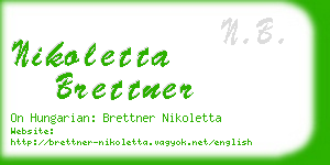 nikoletta brettner business card